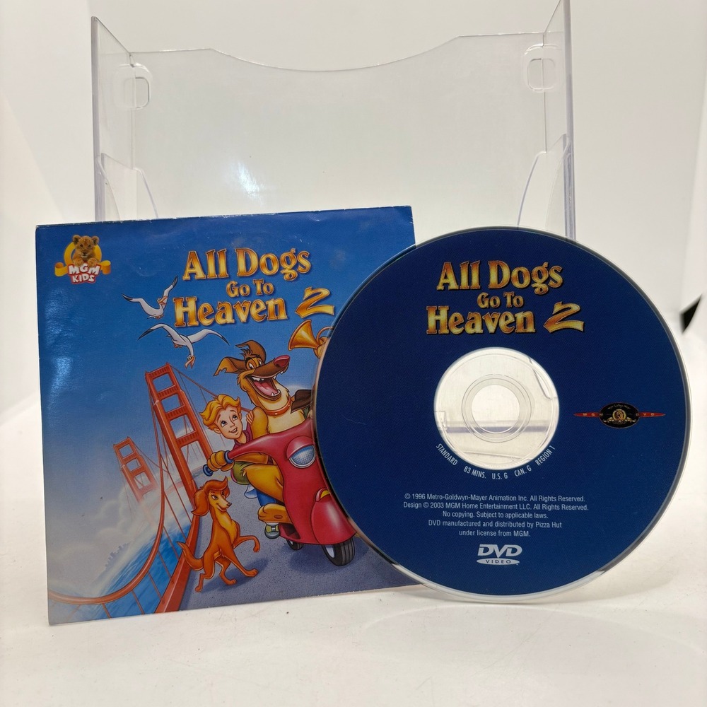 All Dogs Go To Heaven 2 DVD Pizza Hut Promo MGM Kids 2003 Region 1 83 Mins